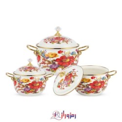 سرویس قابلمه 6 پارچه لعابی لایف اسمایل NMLP-2G-F3